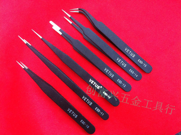 Hardened tweezers Anti-static ESD - 11 ~ 15 stainless steel tweezers Slender pointed precision patch Nail grafting tweezers Electronic tools