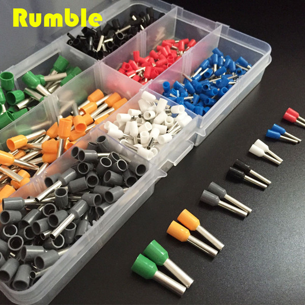 600 Pcs Copper Wire Crimp Tube Connector Spade Insulated Cord End Cable Wire Terminal Kit DIY Hand Tool Set For 22-10AWG