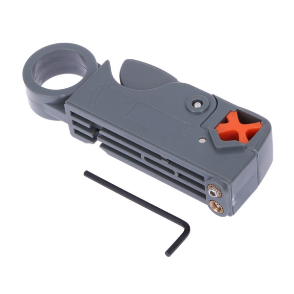 1Pc Coaxial Household Multi Tool Cable Stripper/Cutter Tool Rotary Coax Stripper for RG59/6/58 Metal Network Tool Wire Stripper