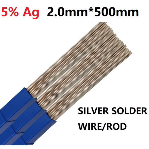 5 % Ag Silver solder wire rod 2.0 mm *50 mm Welding rod electrode AWS BCuP-4 Free shipping Good quality Best price