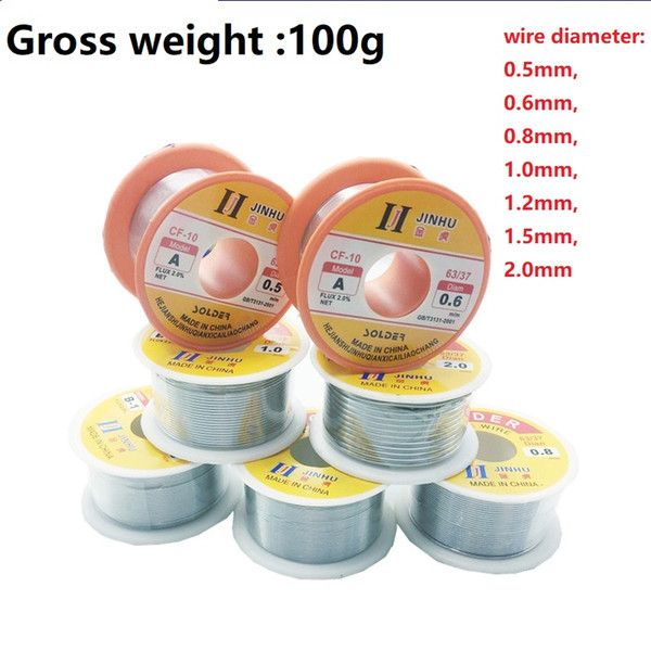 Rosin core solder wire Material Sn Pb Flux 2.0% Welding Gross weight 100 g Diameter 0.5 ,0.6 ,0.8 ,1.0 , 1.2 , 1.5 , 2.0 mm