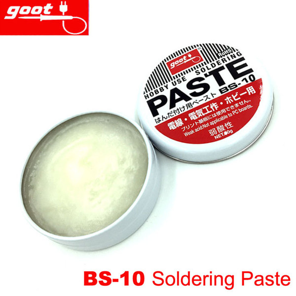 Original Japan GOOT brand BS-10 Hobby Use Resin Solder Paste NW.10g Weak Acid Welding Flux