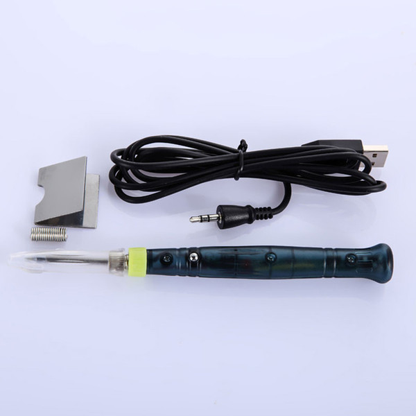 Portable USB Powered Soldering Iron Pen 5V 8W Long Life Tip + Touch Switch Protective Cap Auto Shut Off 25 second