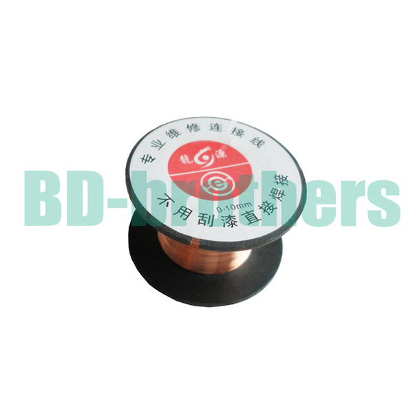 Wholesale 0.1mm Copper Soldering Solder PPA Enamelled Reel Wire Line Roll Fly line Jump Wire 3000pcs/lot