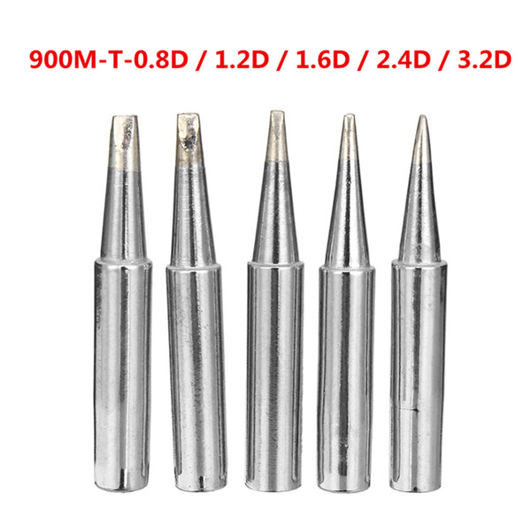 5Pcs 900M-T-0.8D/1.2D/1.6D/2.4D/3.2D Soldering Tips Iron Welding Station