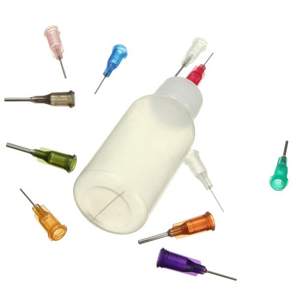 1pcs Hot Sale Arrival Needle Dispensing Dispenser Bottle for Rosin Solder Flux Paste + 11 Needles 30ml