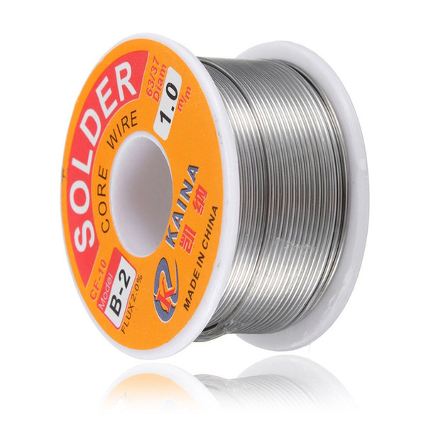 New Welding Iron Wire Reel 50/100g/3.5oz FLUX 2.0% 0.5/0.6/0.8/1mm 63/37 45FT Tin Lead Line Rosin Core Flux Solder Soldering Wholesale