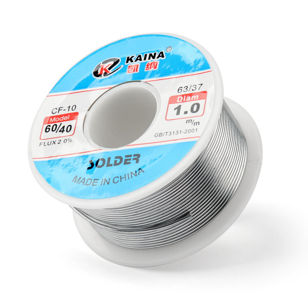 Areyourshop Sale High Quality 1.0mm 100g 60/40 Rosin Core Tin Lead Solder Wire Soldering Welding Flux 2.0% Iron Wire Reel