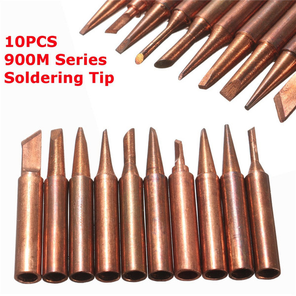 10pcs 900M-T Soldering Tip Pure Copper Electric Iron Head Series Solder Tool