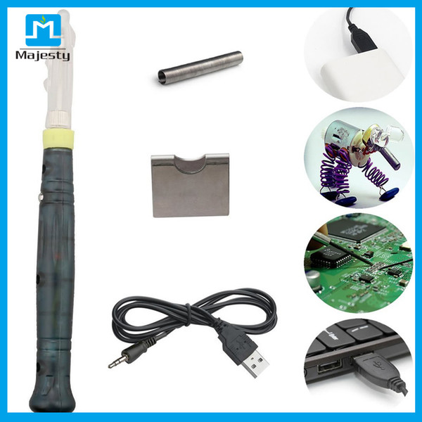 2018 Mini Portable USB 5V 8W Electric Powered Soldering Iron Kit Tip With Touch Switch Quick Heating Welding Tools