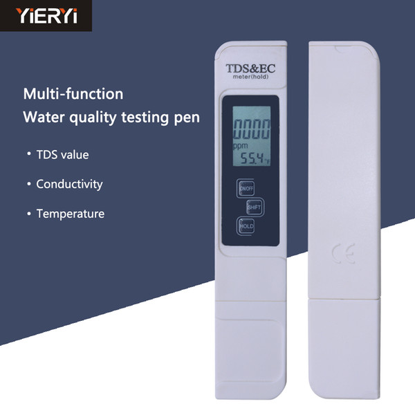 50 Pcs/Lot 3 IN 1 Digital TDS Meter&Temperature&Electrical Conductivity EC Meter