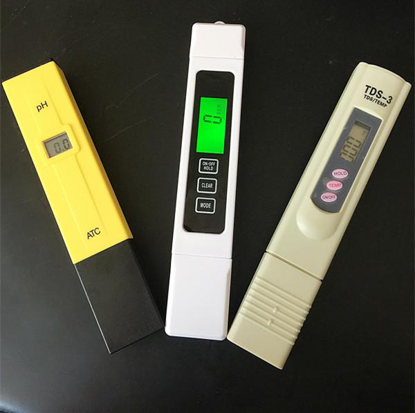 3 pcs/lot TDS EC 0-5000 ppm Tester, PH ATC / TDS calibrate by hold TEMP botton meter, digital Pen,monitor water quality for