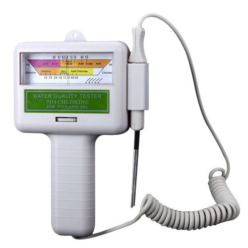 Wholesale-TFBC-Water Quality PH/CL2 Chlorine Tester Level Meter for Swimming Pool Spa White