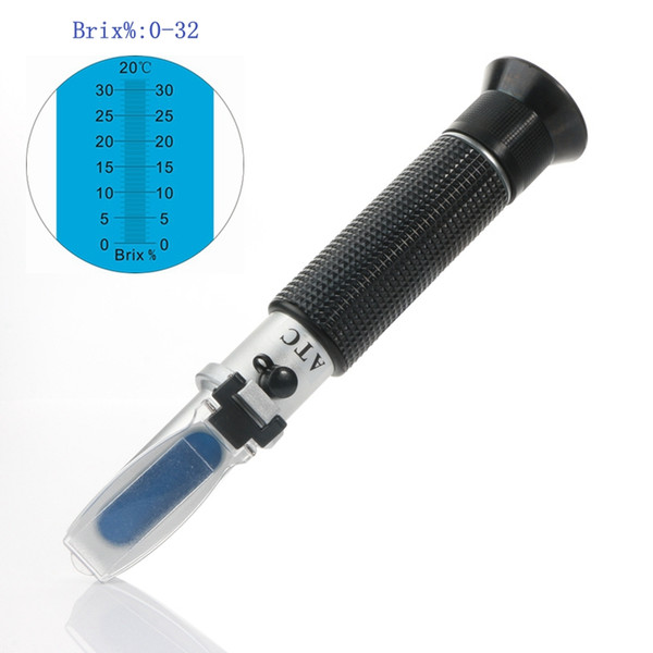 Refractometer Sugar Degree Meter Vegetables Brix Refractometer Saccharimeter Cut Fluid Density Concentration Tester 0-32% Brix