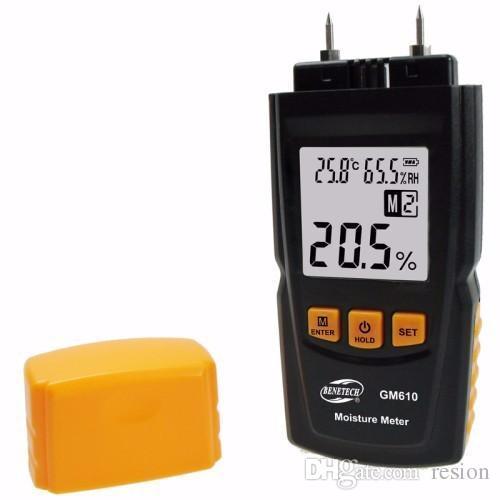 Wholesale-GM610 Digital LCD Display Wood Moisture Meter Gauge Humidity Tester Timber Damp Detector Hygrometer HT139