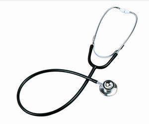 Quality Aluminum+PVC Double Dual Head BLACK Stethoscope Professional