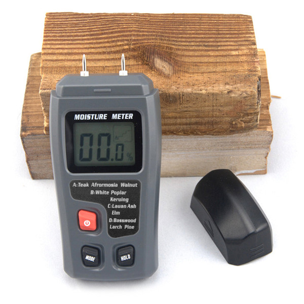 EMT01 0-99.9%Two Pins Digital Wood Moisture Meter Hot Humidity Tester 0.5 percent Accuracy Hygrometer Timber Damp Detector