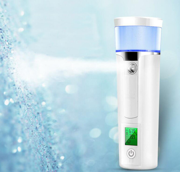 Nano Face Spray Moisturizing Sprayer Skin Moisture Meters Mists Eyelash Lash Nebulizer Water Meter Facial Mini Hydrating USB Rechargeable