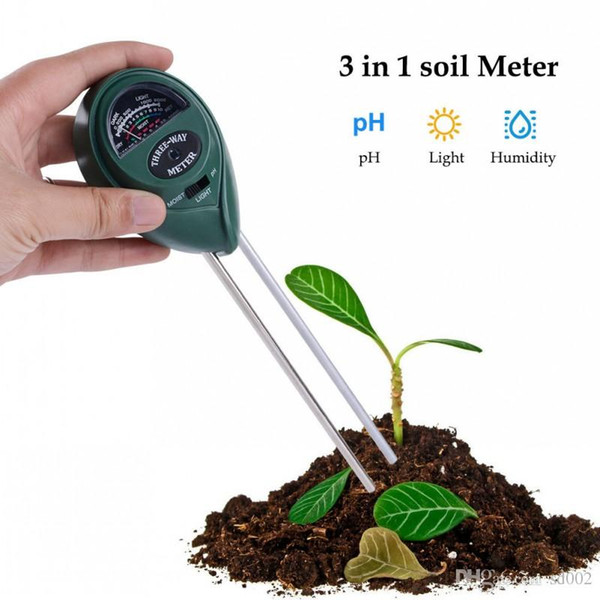 3 In 1 PH Soil Tester Profession Round Head Water Moisture Test Light Meter For Garden Plant Flower Measurement Tools 15kt ii