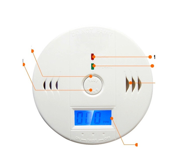 10pc Wireless Battery-operated gas alarm security system Alert Smoke Carbon Monoxide CO Detectors Gas Alarm 10A