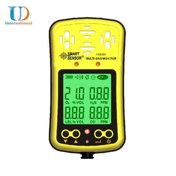 Wholesale-Digital Multi Gas Detection For Oxygen Monitor Carbon Monoxide Tester Hydrothion Meter Combustible Test Smart Sensor AS8900