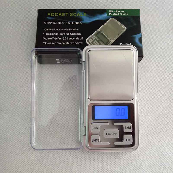 Mini Electronic Digital Scale Diamond Jewelry weigh Scale Balance Pocket Gram LCD Display Scales With Retail Box 500g/0.1g 200g/0.01g