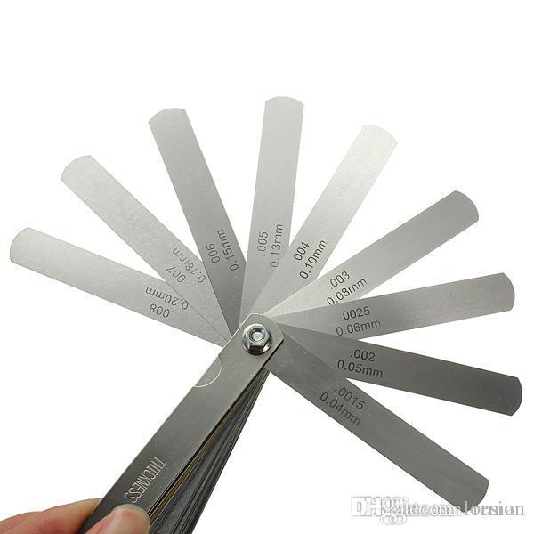 Wholesale-Laser Feeler Gauge Set 32 Blades IMP/METRIC With Brass For Guitar String Tool New Arrival