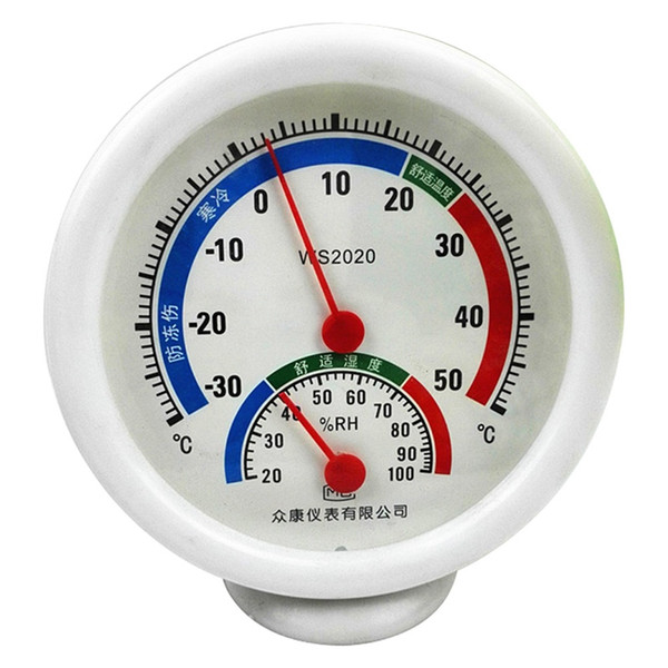 Mini Round Clock-shaped Indoor Outdoor Hygrometer Humidity Thermometer Temperature Meter Gauge Diameter 13cm