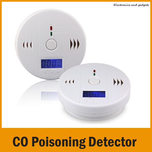 2015 HOT !! New Arrival LCD CO Carbon Monoxide Poisoning Sensor Monitor Alarm Detector White Free Shipping