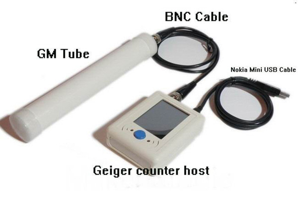 Digital Geiger Counter Nuclear Radiation Detector Meter Radioactive Particle Counters + Nokia Mini USB Cable + BNC Cable + GM Tube