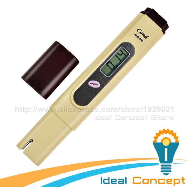 Wholesale-EC Tester Electrical Conductivity Meter 0~19.99ms/cm Aquarium Hydroponics Test Pentype Meter