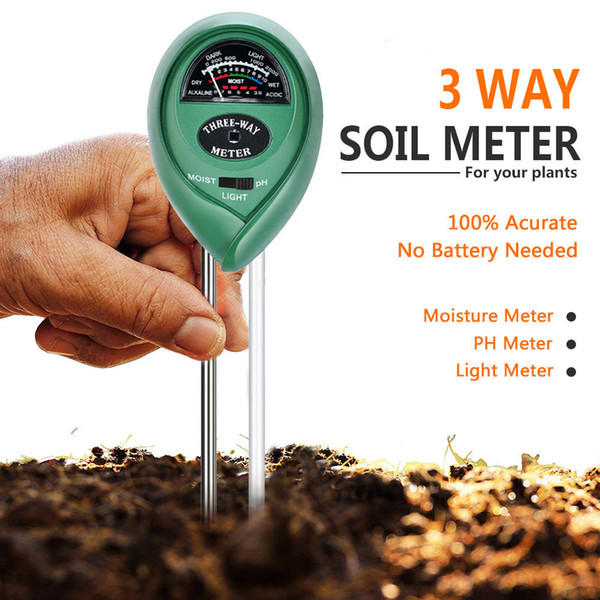 3 In 1 Ph Tester Soil Water Moisture Light Test Meter Kit Garden Plant Flower Soil Acidity And Humidity