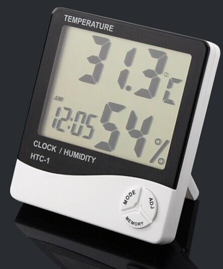 High precision indoor thermometer and electronic with alarm clock for large screen home thermometer