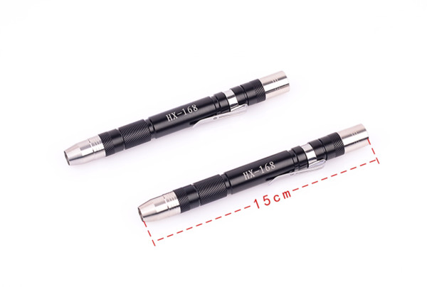 rechargeable 2 in 1 Beam Pocket Clip Medical Pen Flashlight Dual-head Jade Torch Flashlight Analyzer