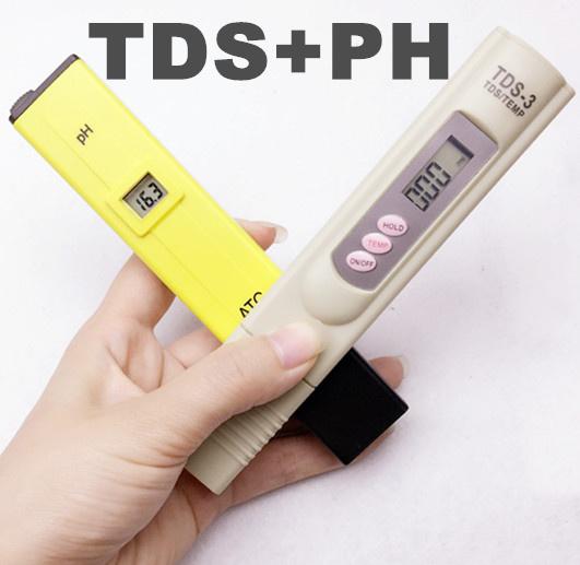 Portable Pen LED Digital PH ATC + TDS calibrate by hold TEMP botton Meter Measuring Water Quality Purity Tester