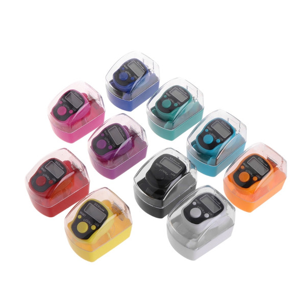 Colorful ABS digital LED electronic tally counter 0-99999 Manual new FingerRing Tally ring finger counter + box packing