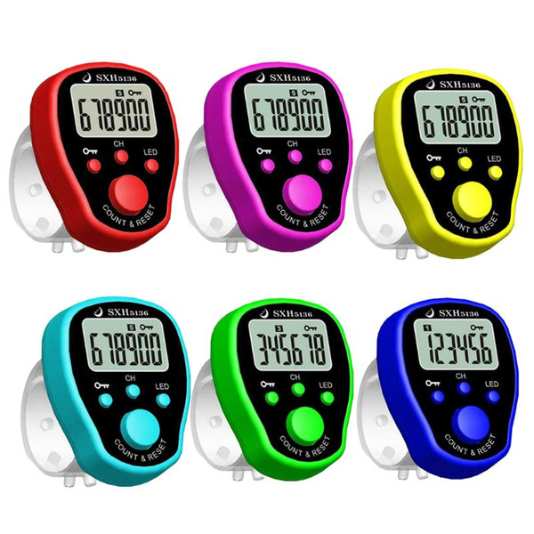 5 Channel Finger Counter LCD Electronic Digital Chanting Counters Tally Counter