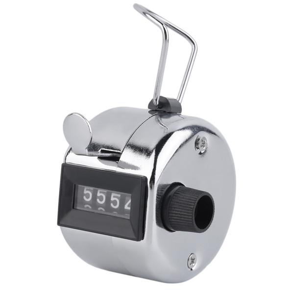 Digital Chrome Hand Tally Clicker/Counter Metal Machanical 4 Digit Number Clicker Golf Digital Chrome Hand Tally Count