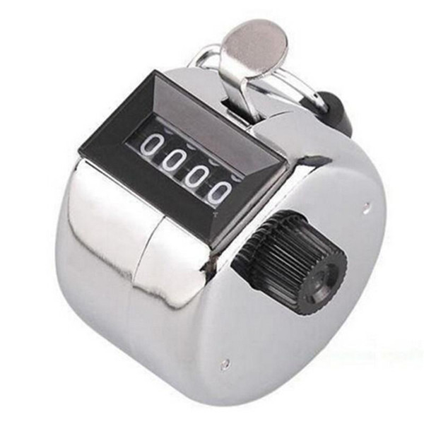 Stainless Digital Chrome Hand Held Tally Clicker Counter 4 Digit Number Clicker Golf Digital Chrome Hand Tally Clicker