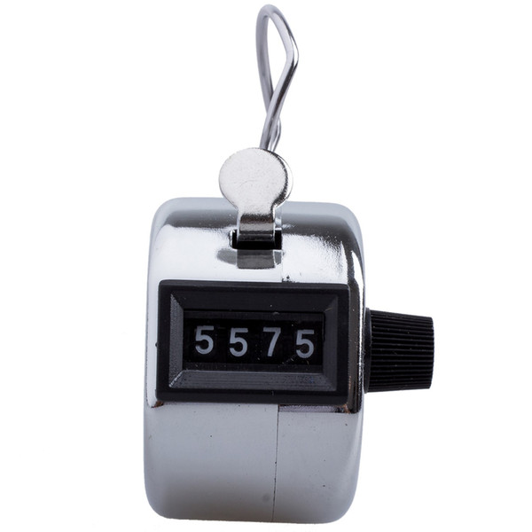 wholesale hot Free shipping 480pc/lot Metalic 4 Digits Number Clicker Hand Tally Counter for Golf