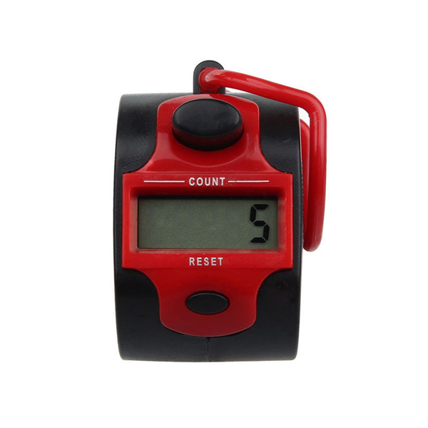 5 digital hand tally counter AG13 cell battery digital counter meter plastic Black,White,Red,Yellow,Blue counter #16