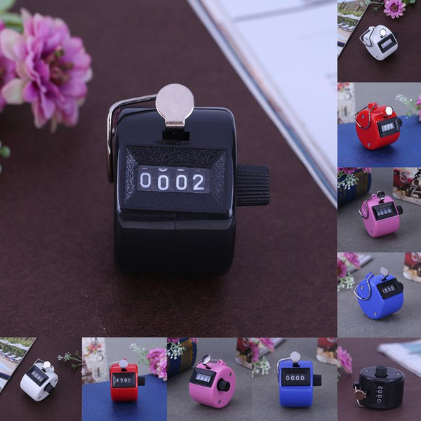 Clicker Counter 4 Digit Number Counters Plastic Shell Hand held Finger Display Manual Counting Tally Clicker Timer Golf Points