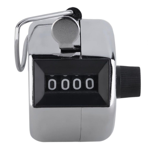 High Quality Round Handy Digital Chrome Metal Mechanical Manual Clicker Counter Golf Stroke Counter