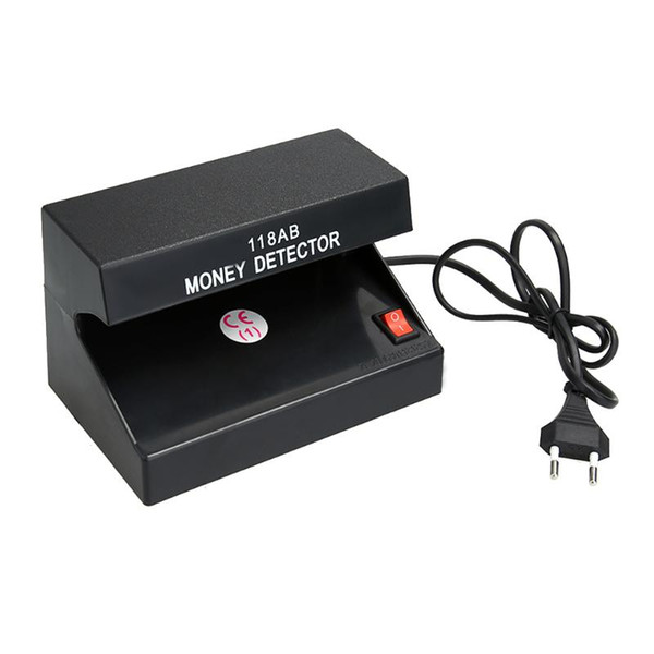 110-220V Portable Mini UV Led Light Counterfeit Ultraviolet Money Detector Checker Machine with ON/OFF Switch EU Plug