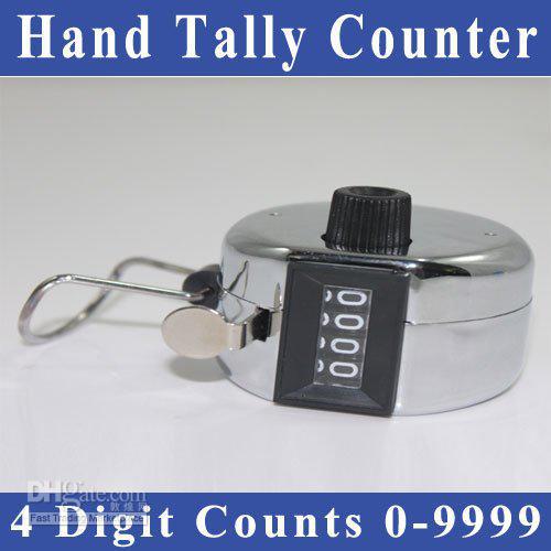 Free Shipping 4 digit counts 0-9999 Hand Tally Counter