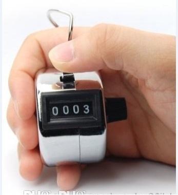 Digits Stainless Counters Professional 4 Digit Hand Held Tally Counter Manual Palm Clicker Number Counting Golf b526