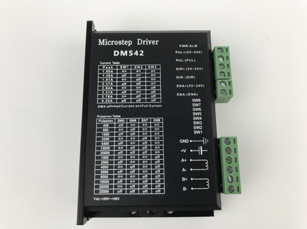 57step Motor Driver DM542 50V 4A 128 Subdivision DSP Digital Mode 2 to 64 Subdivision 8