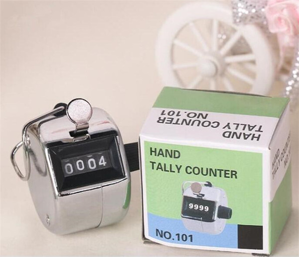 300pcs Metalic 4 Digits Number Clicker Hand Tally Counter for Golf G436