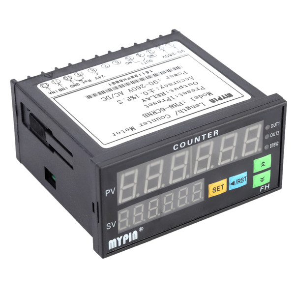 Digital Counter 6 digits 90-260V AC/DC electronic Length Batch Meter 1 Preset Relay Output similar people finger counter