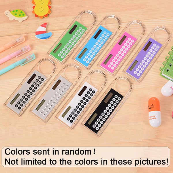 10cm Ruler Mini Digital Calculator 2 in 1 Kid Stationery School Office Gifts New